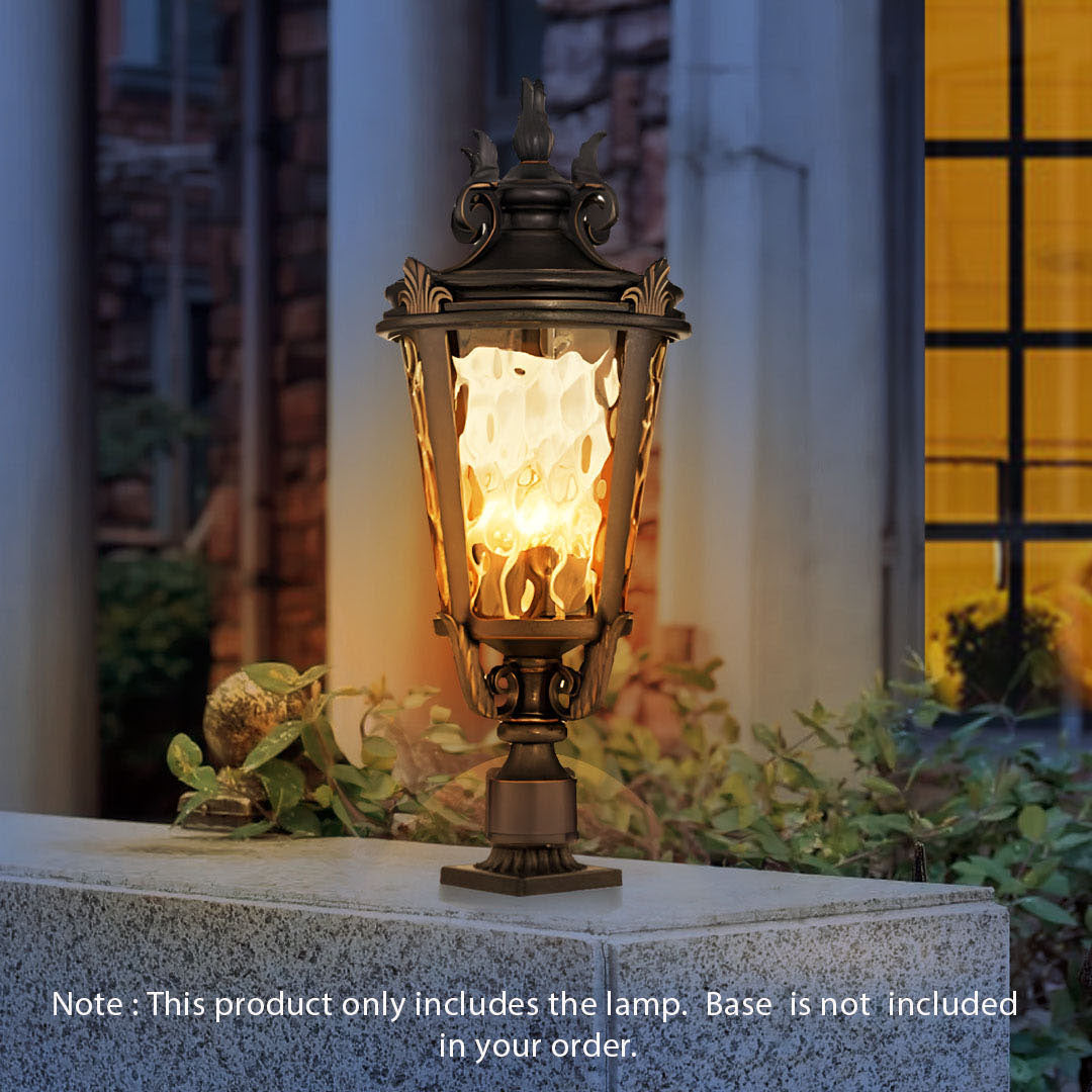 63.5cm Vintage Outdoor Post Lantern Light Classic Charm for Patios