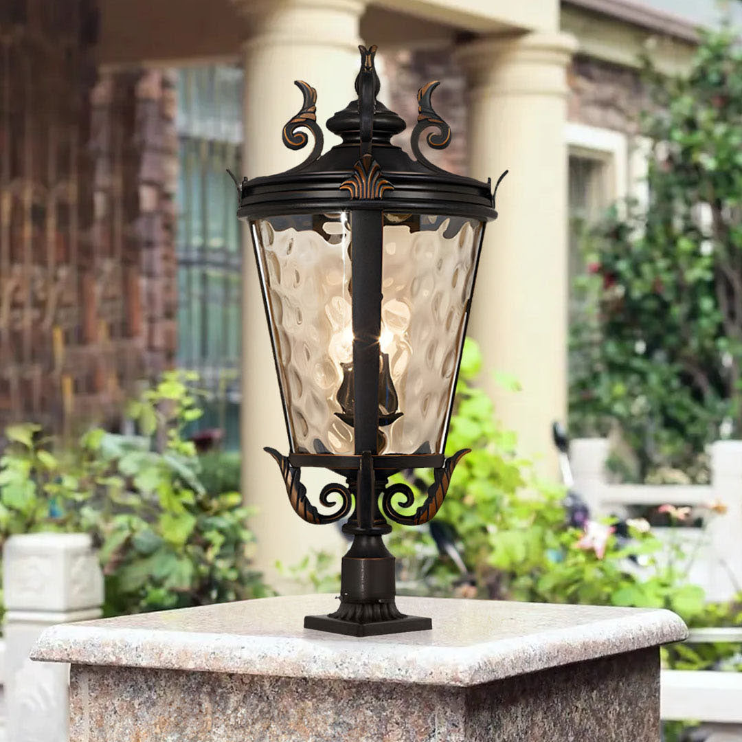 2X 71.2cm Vintage Lantern Wall Lamp Modern Aluminum & Glass Wall Light