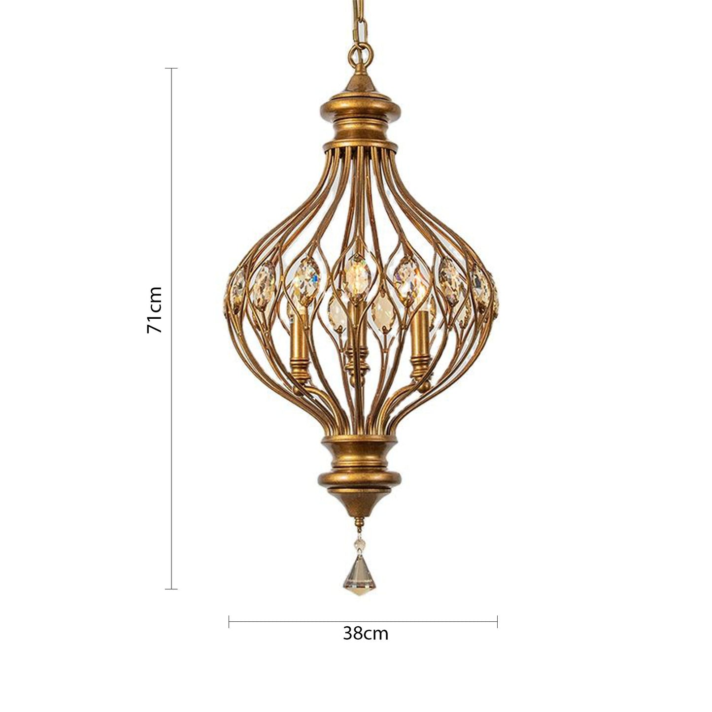 D9195-3 Elegant Glow Chandelier