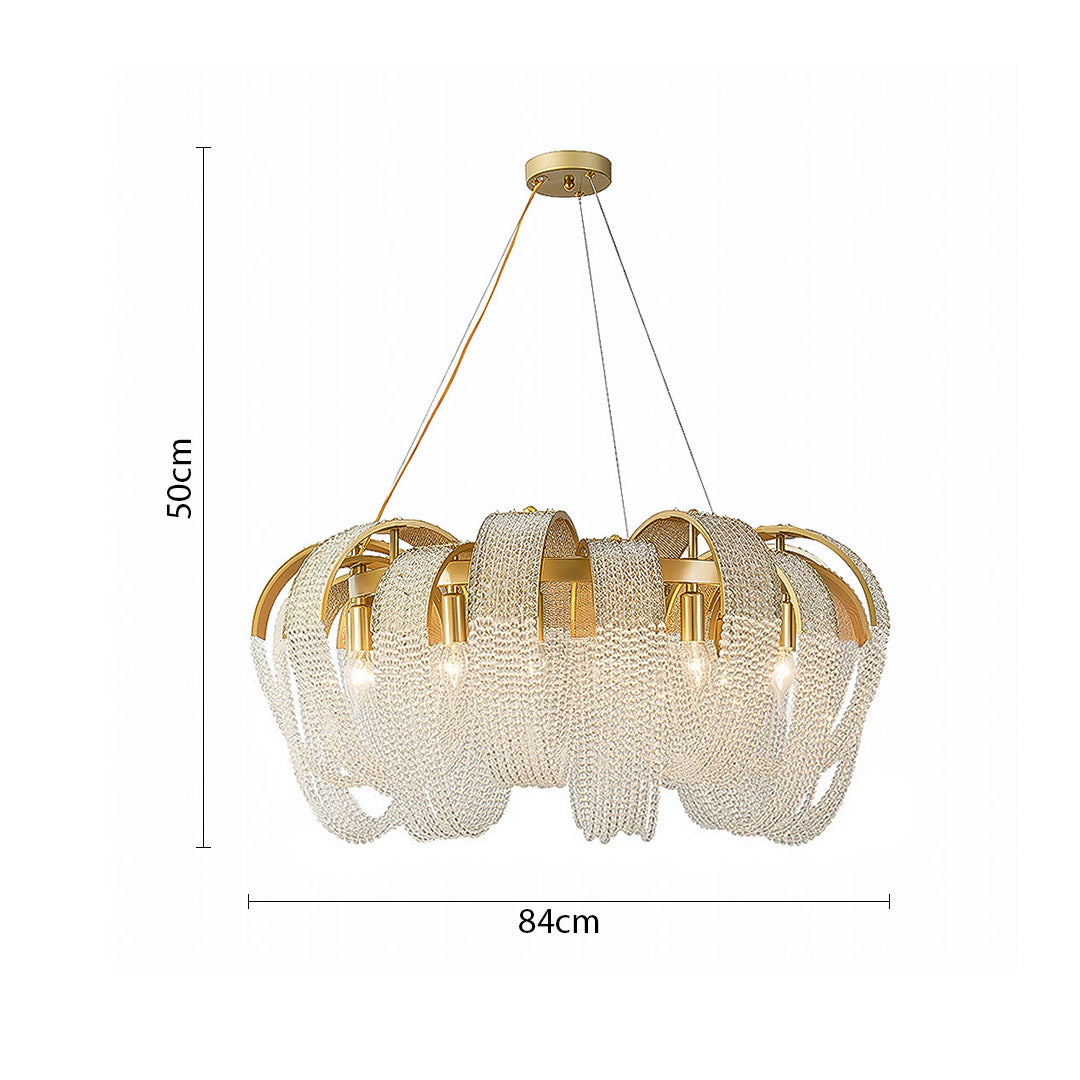 D9174-6 Warm Aura Chandelier