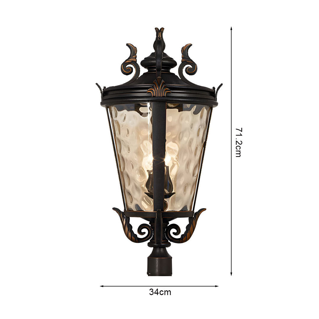 2X 71.2cm Vintage Lantern Wall Lamp Modern Aluminum & Glass Wall Light