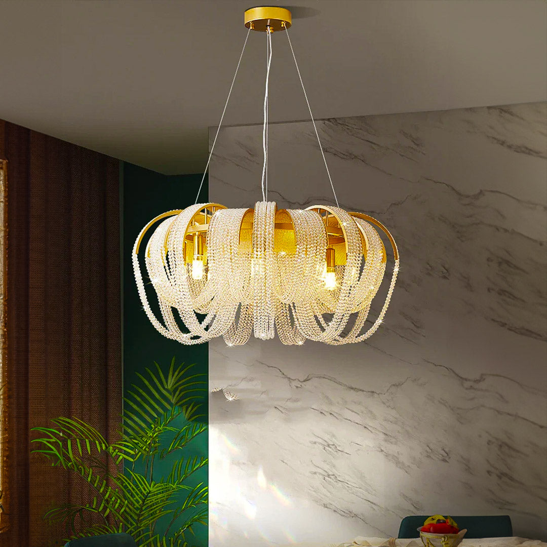 D9174-6 Warm Aura Chandelier
