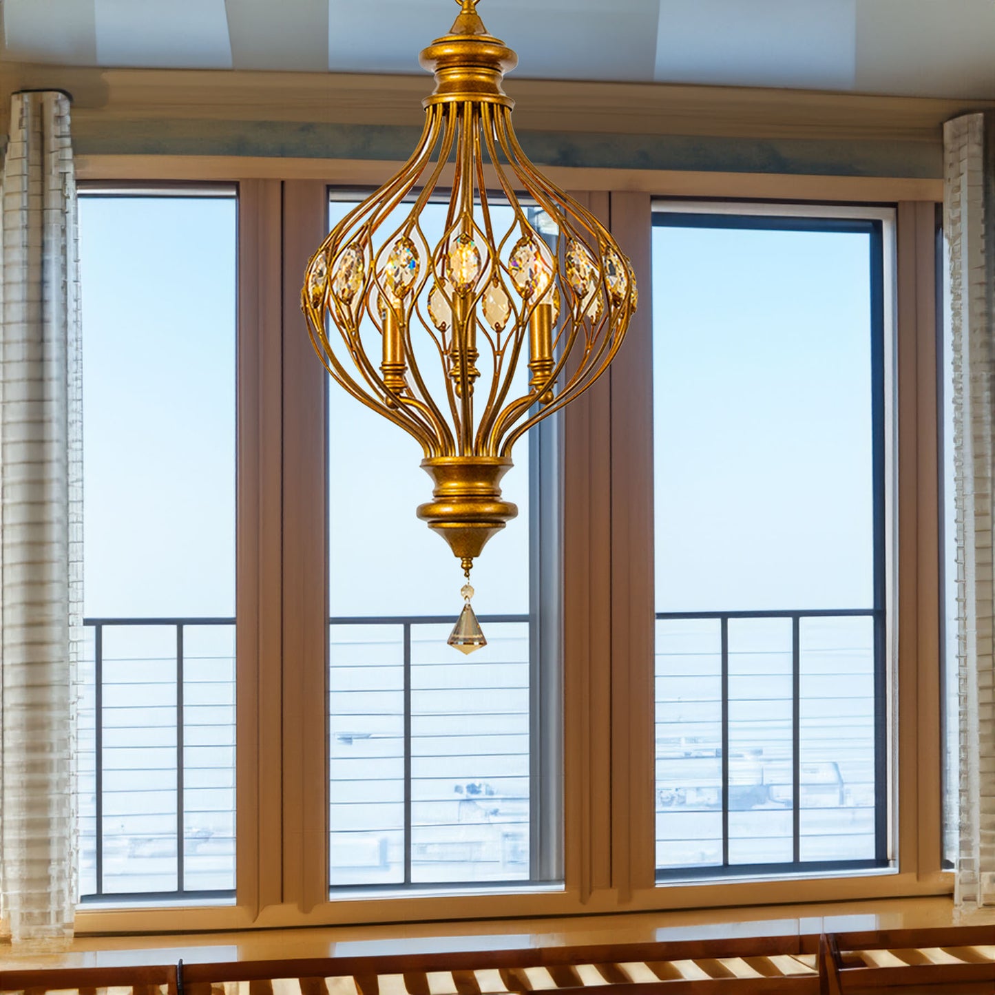 D9195-3 Elegant Glow Chandelier