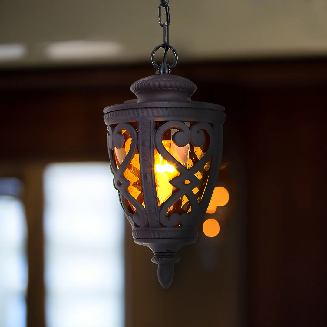 48cm Vintage Aluminum Glass Lamp Lantern Chandelier for Home Decor – photo 4 – photo 4