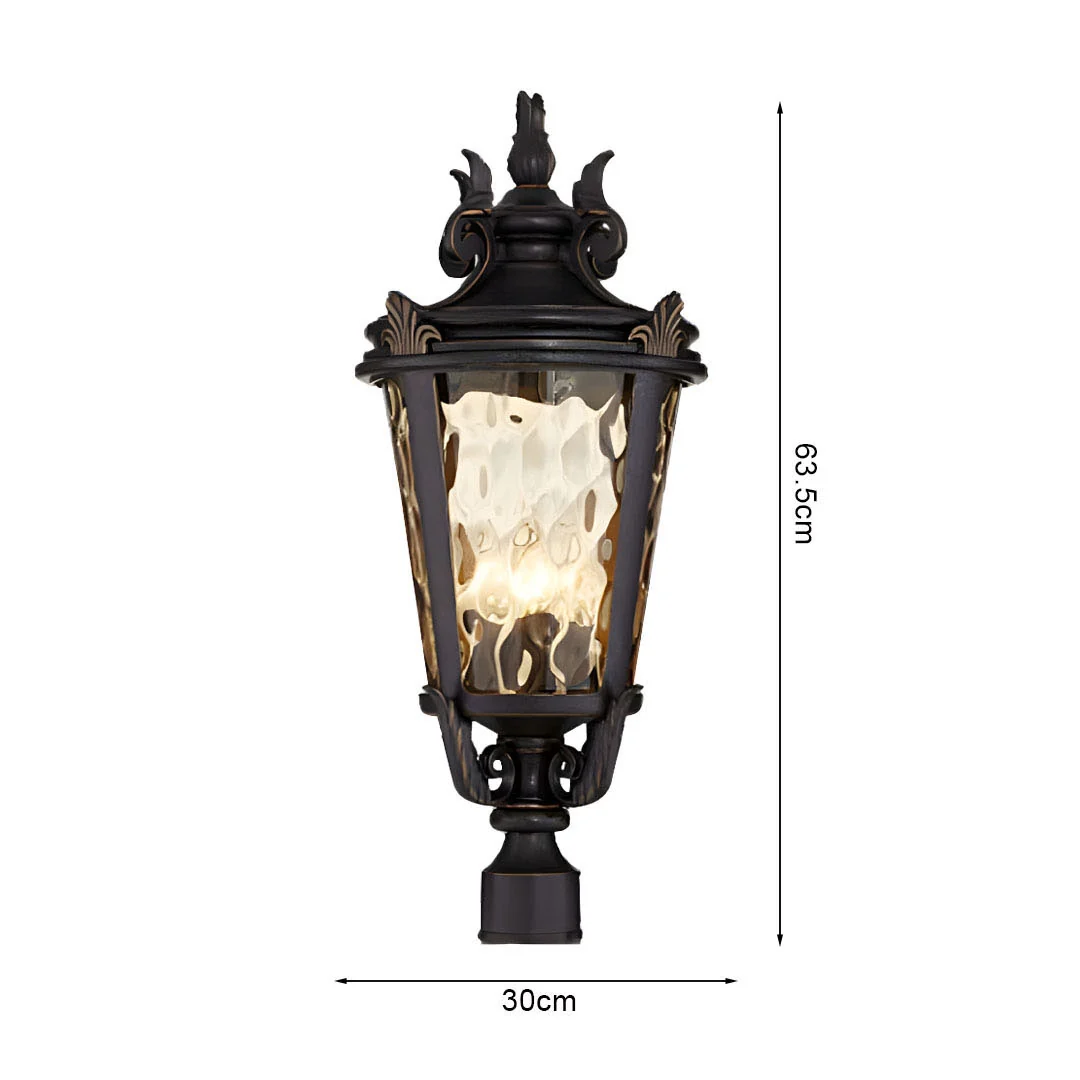 63.5cm Vintage Outdoor Post Lantern Light Classic Charm for Patios – photo 4 – photo 4