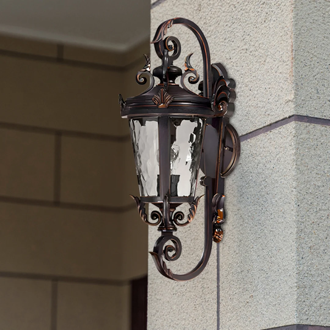 70cm Vintage Aluminum Glass Lantern Wall Light for Aussie Homes – photo 2 – photo 2