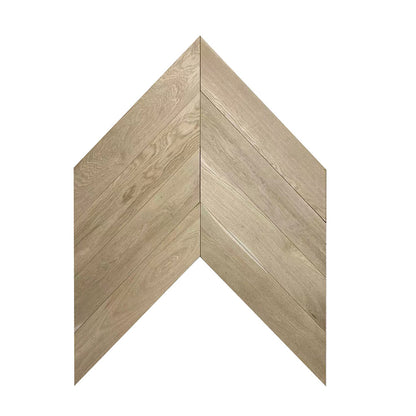 Solid Oak Chevron Parquet