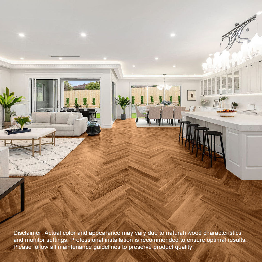 Solid Oak Herringbone Parquet