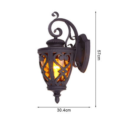 2X 57cm Vintage Outdoor Wall Lantern Antique Bronze Sconce