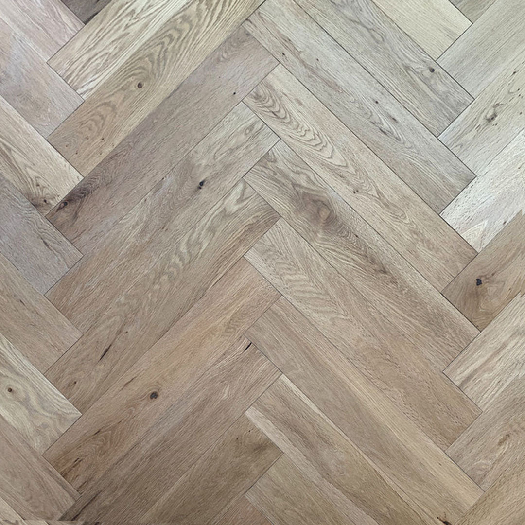 Solid Oak Herringbone Parquet