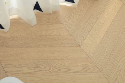 Solid Oak Chevron Parquet