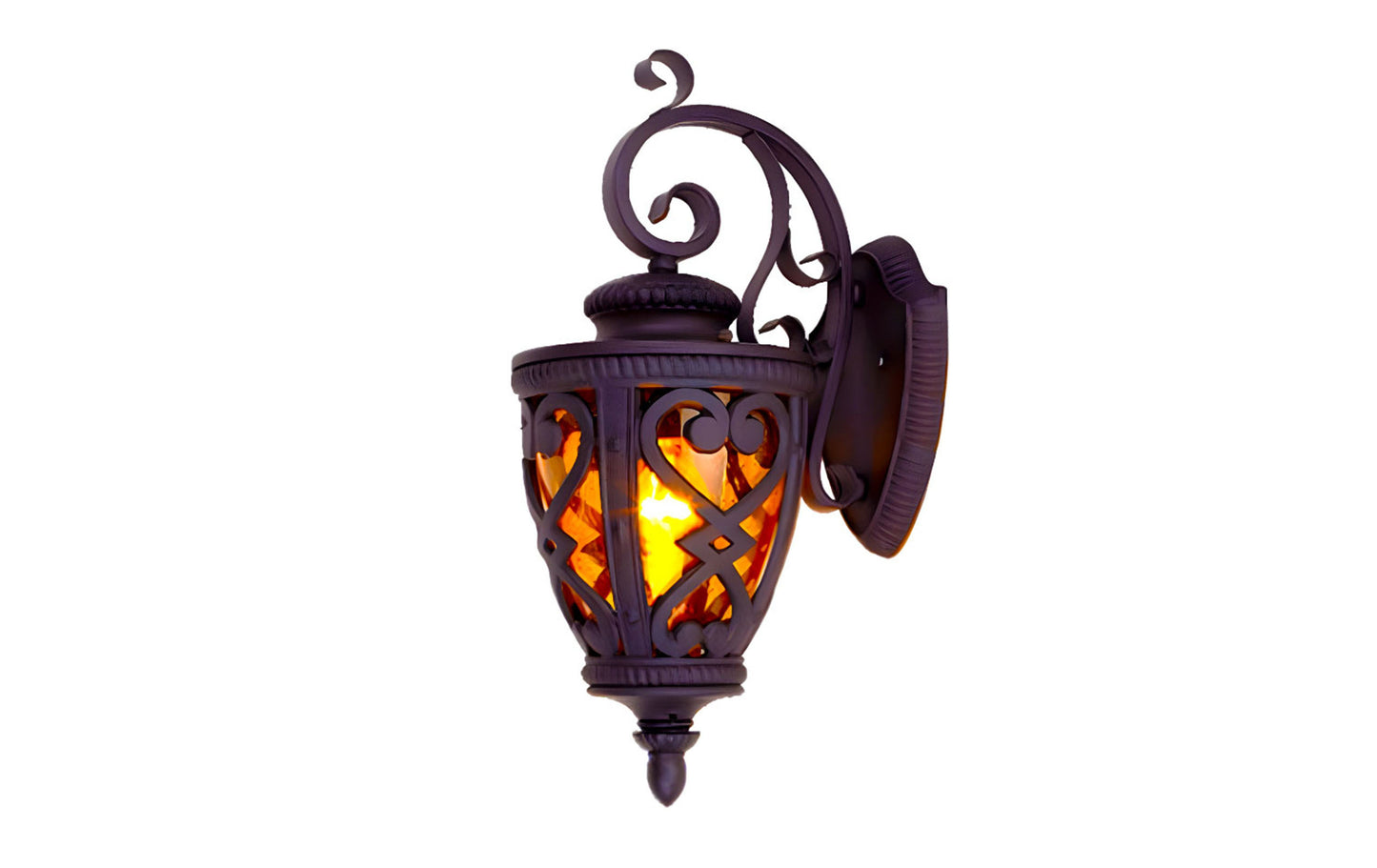 L10 47.6cm Champagne Seeded Outdoor Lantern