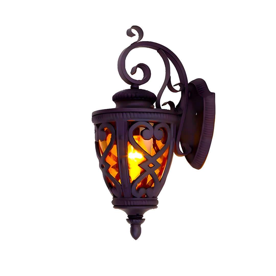 L10 47.6cm Champagne Seeded Outdoor Lantern